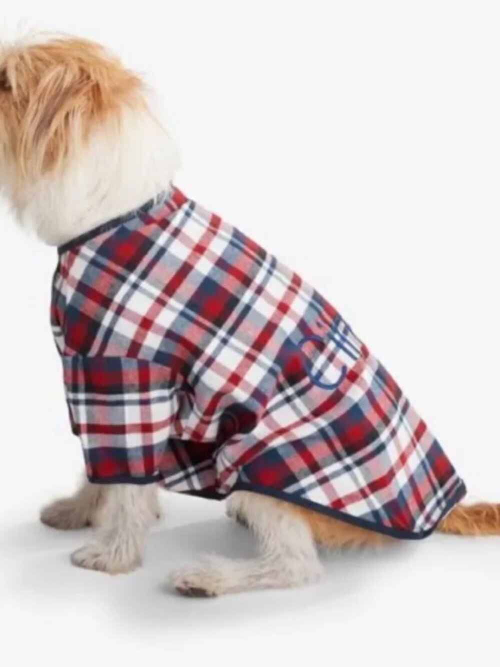 The Company Store Large, XL Flannel Plaid Red/Navy Dog Pajamas
